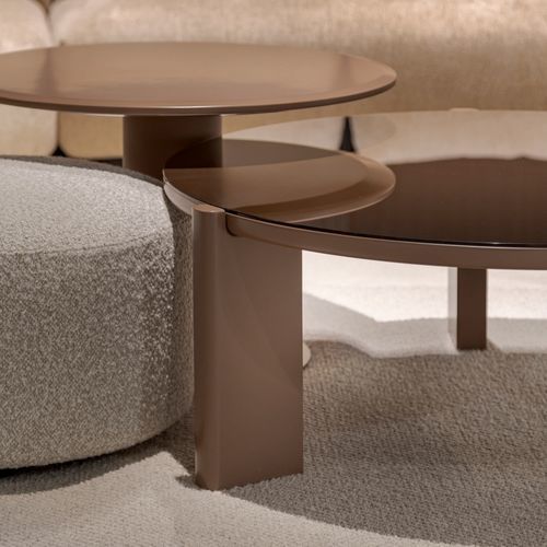 Table d'appoint contemporaine - NUMA - ART NOVA - en bois / avec piètement en bois / ronde
