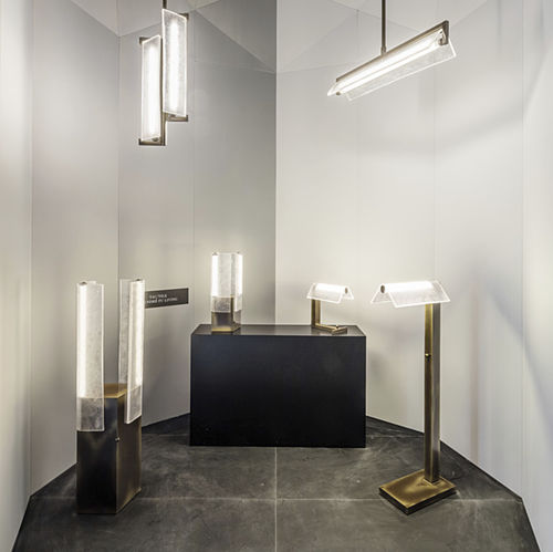 Lampe sur pied - TAC TILE - LASVIT - en métal / en verre / contemporaine