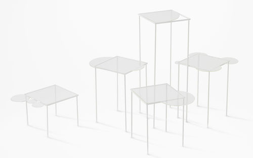 Table contemporaine - OVERFLOW - LASVIT - en verre / rectangulaire / par Studio Nendo