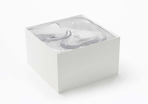 Table basse contemporaine - INNERBLOW - LASVIT - en verre / carrée / résidentielle