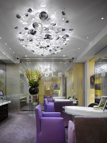 Lustre contemporain - SILVER MIST - LASVIT - en cristal / en acier inoxydable / à LED