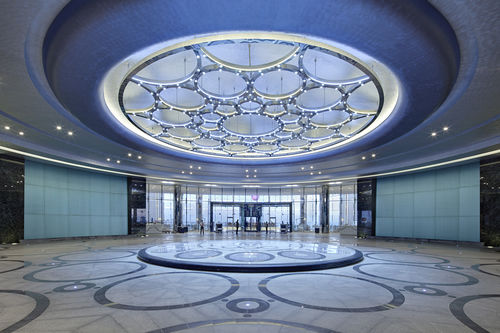 Lustre contemporain - OCULUS - LASVIT - en cristal / en acier inoxydable / à LED