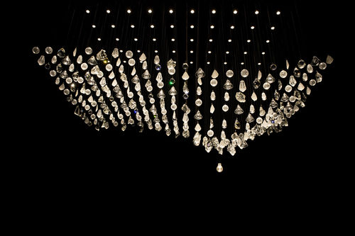 Lustre contemporain - MAGNETIC - LASVIT - en cristal / en verre soufflé / à LED