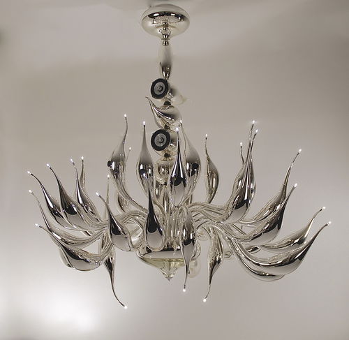 Lustre design original - ILLUSION  Chandelier - LU Murano - en verre soufflé / professionnel / 1 niveau