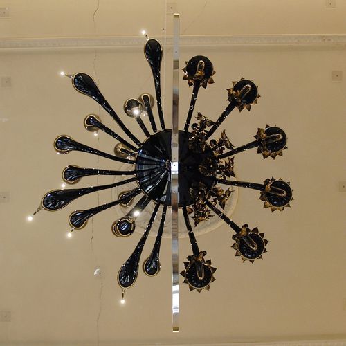 Lustre contemporain - LUGIANO - LU Murano - en verre / en or / professionnel