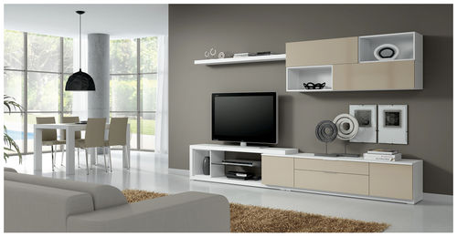 Ensemble TV mural contemporain - ELI 8903 - Baixmoduls - en bois