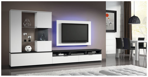 Ensemble TV mural contemporain - ELI 8922 - Baixmoduls - en bois / en bois laqué