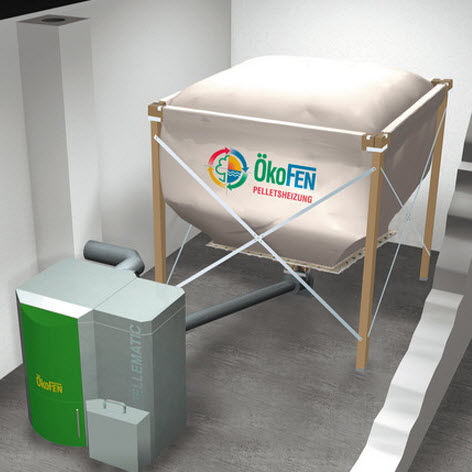 Silo de réserve pour granulés de bois - FLEXILO - ÖkoFEN - alimentation par vis