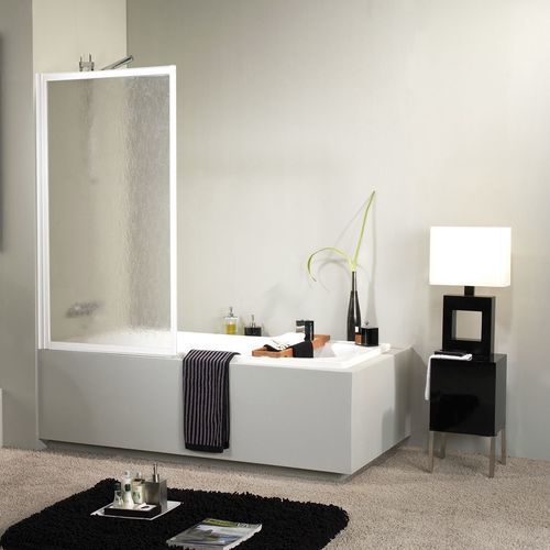 Pare-baignoire pivotant - 4051 - HISPABAÑO - en acrylique / 1 volet / encadré