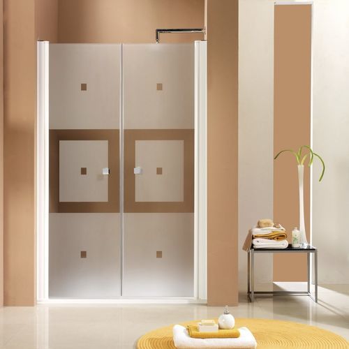 Paroi de douche pivotante - 3003 - HISPABAÑO - en niche / sur receveur / en verre trempé