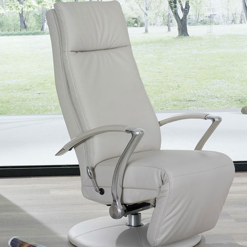 Fauteuil relax contemporain - EASY SWING : 7579 - Himolla Polstermöbel - en cuir / inclinable / blanc