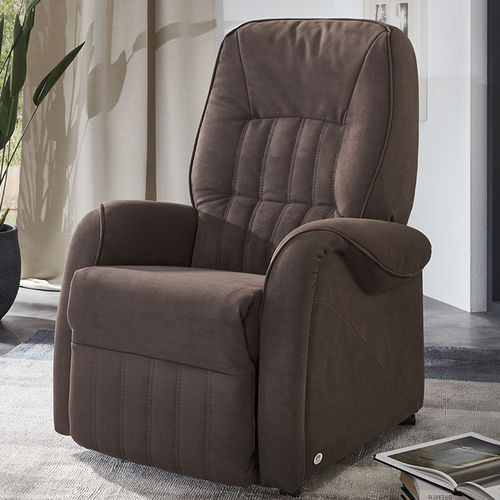 Fauteuil relax contemporain - QUARTETT : 9687 - Himolla Polstermöbel - en cuir / en tissu / inclinable