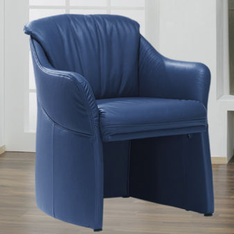 Fauteuil relax contemporain - 7276 - Himolla Polstermöbel - en cuir / bleu