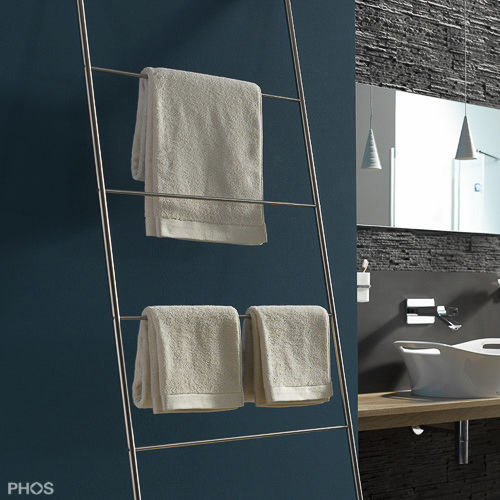 Porte-serviettes échelle - HTL18-600 - PHOS Design GmbH - plus de 3 barres / mural / sur pied