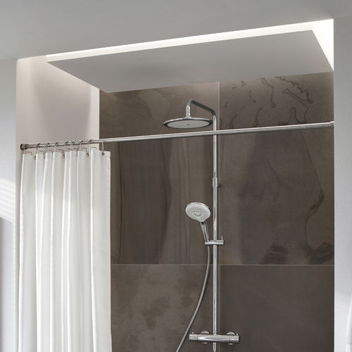 Barre de rideau de douche en acier inoxydable brossé - TKS20-2-S - PHOS Design GmbH - droite
