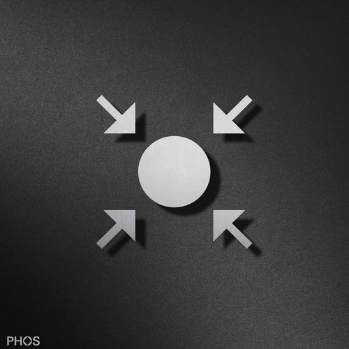 Plaque signalétique murale - P6201  - PHOS Design GmbH - en acier inoxydable / d'intérieur