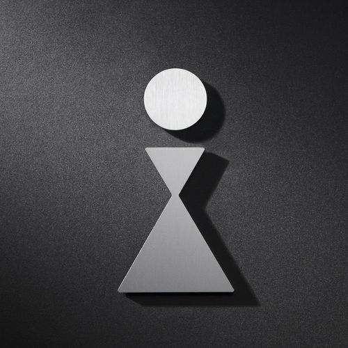 Pictogramme de porte en acier inoxydable - P0401  - PHOS Design GmbH - pour sanitaire