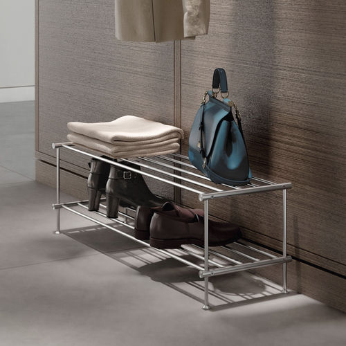 Étagère à chaussures moderne - SR600-2 - PHOS Design GmbH - auto-portante / en acier inoxydable brossé / en inox