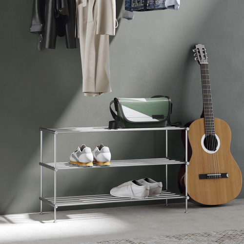 Étagère à chaussures moderne - SR600-3 - PHOS Design GmbH - auto-portante / en acier inoxydable brossé / en inox