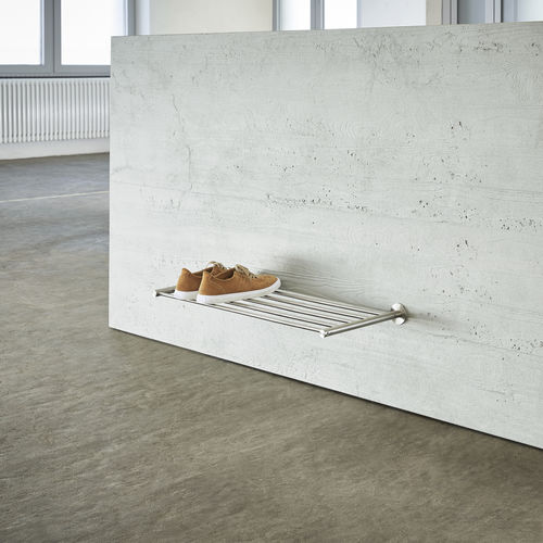 Étagère à chaussures moderne - SR600-1W - PHOS Design GmbH - murale / en acier inoxydable brossé / en inox