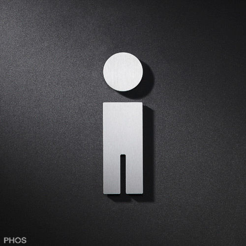 Pictogramme de porte en acier inoxydable -  P0301 - PHOS Design GmbH - pour sanitaire