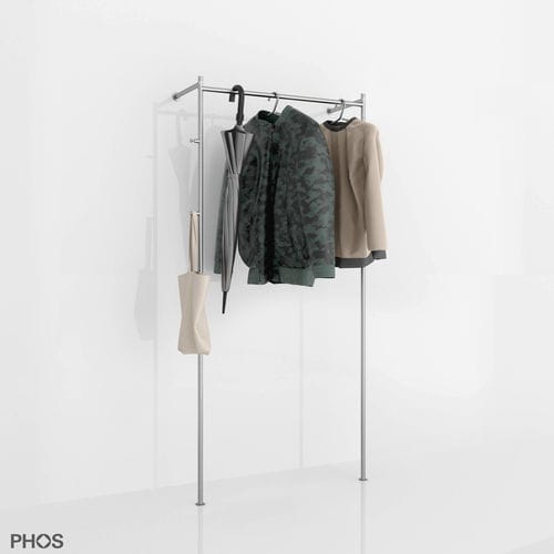 Porte-manteau sur pied - GL2 - PHOS Design GmbH - mural / design minimaliste / en acier inoxydable brossé