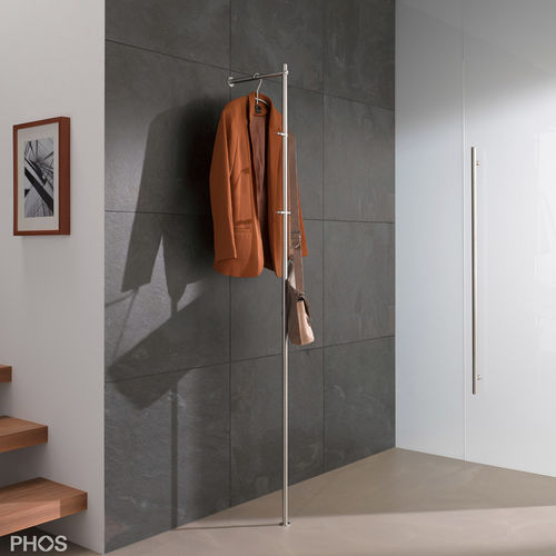 Porte-manteau sur pied - GL1 - PHOS Design GmbH - mural / design minimaliste / en acier inoxydable brossé