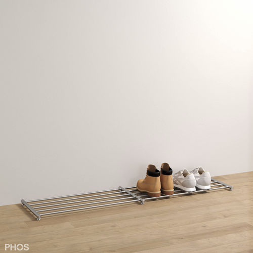 Étagère à chaussures moderne - SR1200-1 - PHOS Design GmbH - auto-portante / en acier inoxydable brossé / en inox