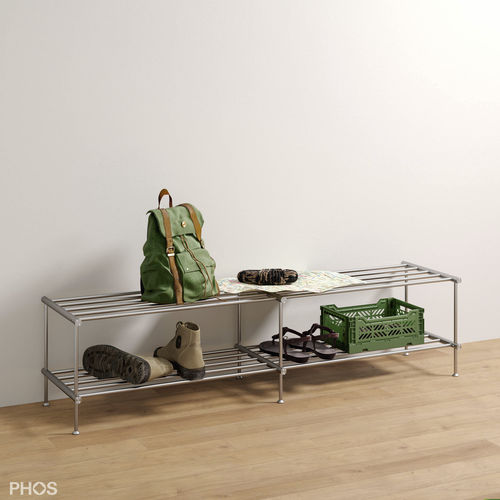 Étagère à chaussures moderne - SR1200-2 - PHOS Design GmbH - auto-portante / en acier inoxydable / sur mesure