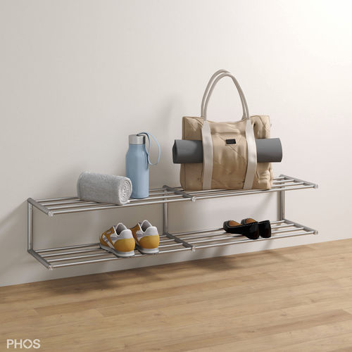 Étagère à chaussures moderne - SR600-2W - PHOS Design GmbH - murale / en inox