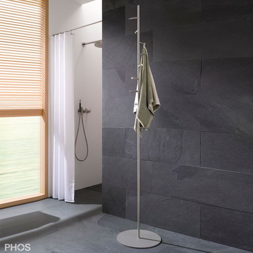 Porte-manteau sur pied - GSTH10 - PHOS Design GmbH - contemporain / en acier à revêtement par poudre / en acier inoxydable brossé