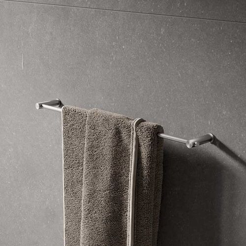 Porte-serviettes 1 barre - HS20-80-600 - PHOS Design GmbH - mural / en acier inoxydable brossé / pour hôtel