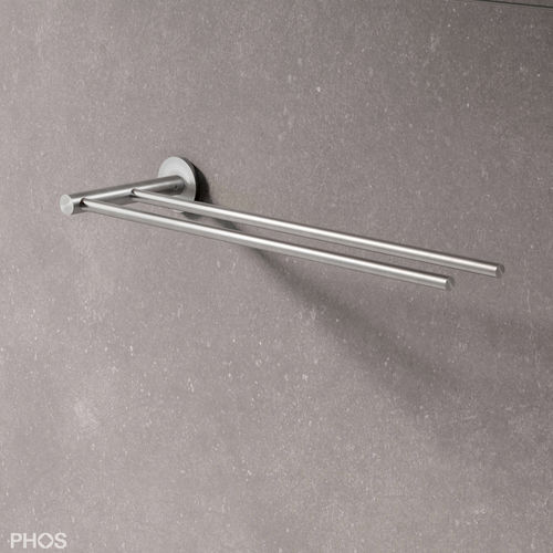 Porte-serviettes 2 barres - HS26-140EDS460 - PHOS Design GmbH - mural / en acier inoxydable brossé / satiné