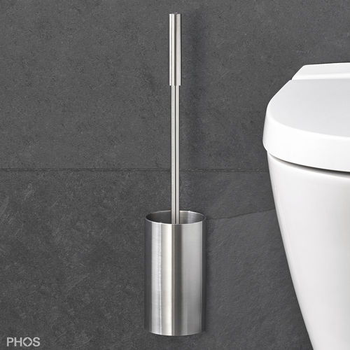 Brosse de toilettes en acier inoxydable brossé - HWCB - PHOS Design GmbH - murale / satinée