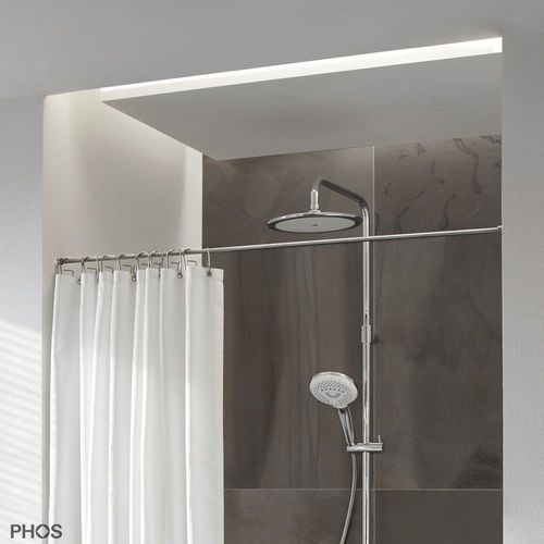 Barre de rideau de douche en acier inoxydable brossé - TKS12-1-W - PHOS Design GmbH - droite