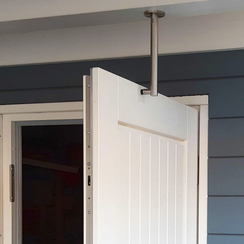 Butée De Porte Sol CYLINDRIQUE, Zamak Doré Poli Ou Nickel Mat