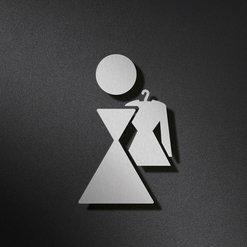 Pictogramme de porte d'orientation - P1401 - PHOS Design GmbH - à porte / en acier inoxydable brossé / en acier inoxydable satiné