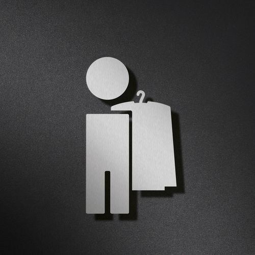 Pictogramme de porte d'orientation - P1301 - PHOS Design GmbH - à porte / en acier inoxydable brossé / en acier inoxydable satiné