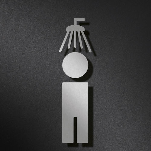 Pictogramme de porte d'orientation - P2001 - PHOS Design GmbH - à porte / en acier inoxydable brossé / en acier inoxydable satiné