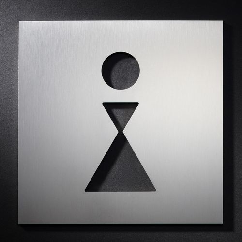 Pictogramme de porte d'orientation - PS0401 - PHOS Design GmbH - à porte / en acier inoxydable brossé / à coller