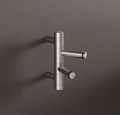 Patère contemporaine - GH2-O - PHOS Design GmbH - en acier inoxydable brossé / en acier inoxydable poli / double