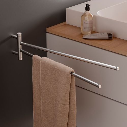 Porte-serviettes 2 barres - GHH2 - PHOS Design GmbH - mural / en acier inoxydable / poli