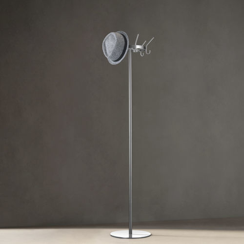 Porte-manteau sur pied - MÜHLBURG GSTME - PHOS Design GmbH - design minimaliste / design original / en acier inoxydable