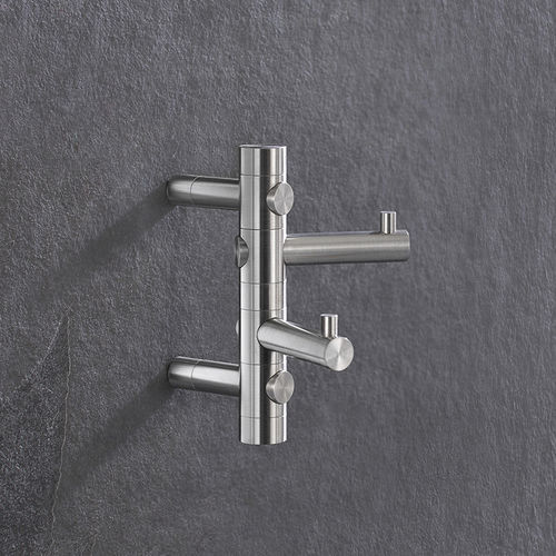 Patère contemporaine - GH2 - PHOS Design GmbH - en acier inoxydable brossé / en acier inoxydable poli / double