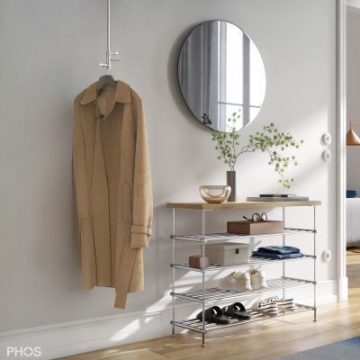 Porte-manteau de plafond - T3 - PHOS Design GmbH - contemporain / en acier inoxydable
