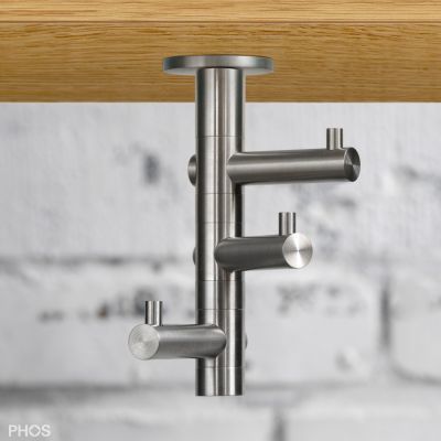 Patère contemporaine - GH2HD - PHOS Design GmbH - en inox / en acier inoxydable brossé / quadruple