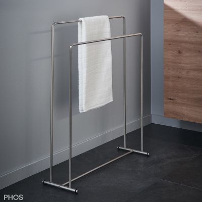Porte-serviettes à barres - HTB2K - PHOS Design GmbH - sur pied / en inox