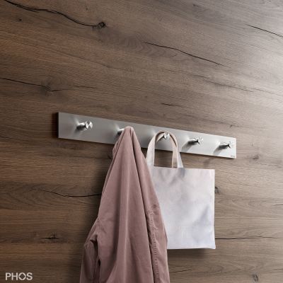 Patère contemporaine - HL5 - PHOS Design GmbH - en acier inoxydable brossé / multiple / professionnelle