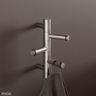 Patère contemporaine - GH2-O - PHOS Design GmbH - en acier inoxydable brossé / en acier inoxydable poli / double