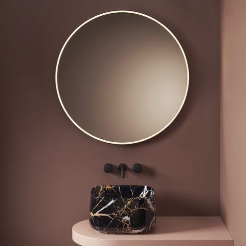 Miroir de salle de bain mural - LOOK RING - ART CERAM - contemporain / rond / en aluminium